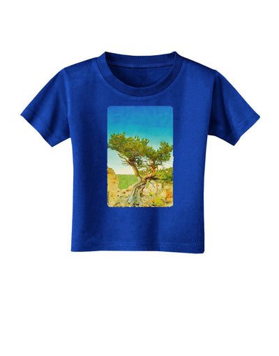 Colorado Tree Watercolor Toddler T-Shirt Dark-Toddler T-Shirt-TooLoud-Royal-Blue-2T-Davson Sales