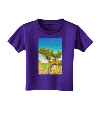 Colorado Tree Watercolor Toddler T-Shirt Dark-Toddler T-Shirt-TooLoud-Purple-2T-Davson Sales