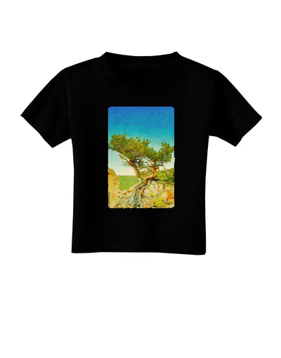 Colorado Tree Watercolor Toddler T-Shirt Dark-Toddler T-Shirt-TooLoud-Black-2T-Davson Sales