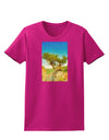 Colorado Tree Watercolor Womens Dark T-Shirt-TooLoud-Hot-Pink-Small-Davson Sales