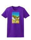 Colorado Tree Watercolor Womens Dark T-Shirt-TooLoud-Purple-X-Small-Davson Sales