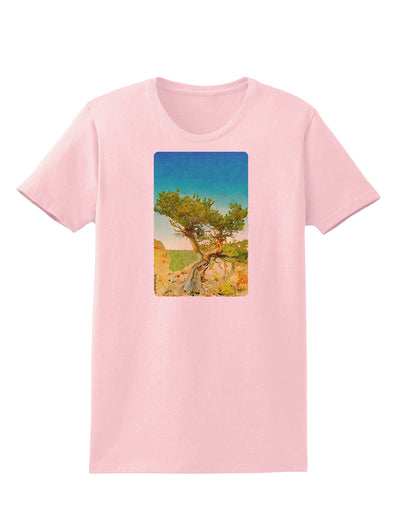 Colorado Tree Watercolor Womens T-Shirt-Womens T-Shirt-TooLoud-PalePink-X-Small-Davson Sales