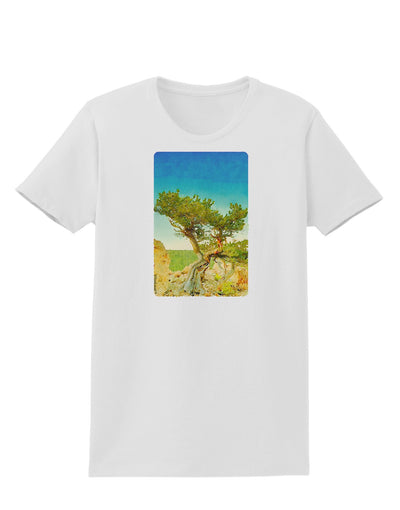 Colorado Tree Watercolor Womens T-Shirt-Womens T-Shirt-TooLoud-White-X-Small-Davson Sales