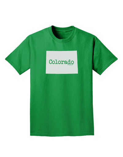 Colorado - United States Shape Adult Dark T-Shirt by TooLoud-Mens T-Shirt-TooLoud-Kelly-Green-Small-Davson Sales