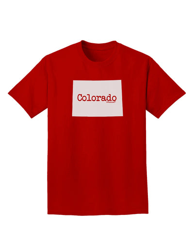 Colorado - United States Shape Adult Dark T-Shirt by TooLoud-Mens T-Shirt-TooLoud-Red-Small-Davson Sales