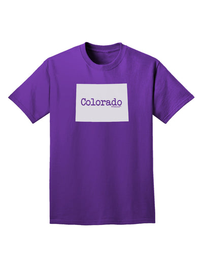 Colorado - United States Shape Adult Dark T-Shirt by TooLoud-Mens T-Shirt-TooLoud-Purple-Small-Davson Sales