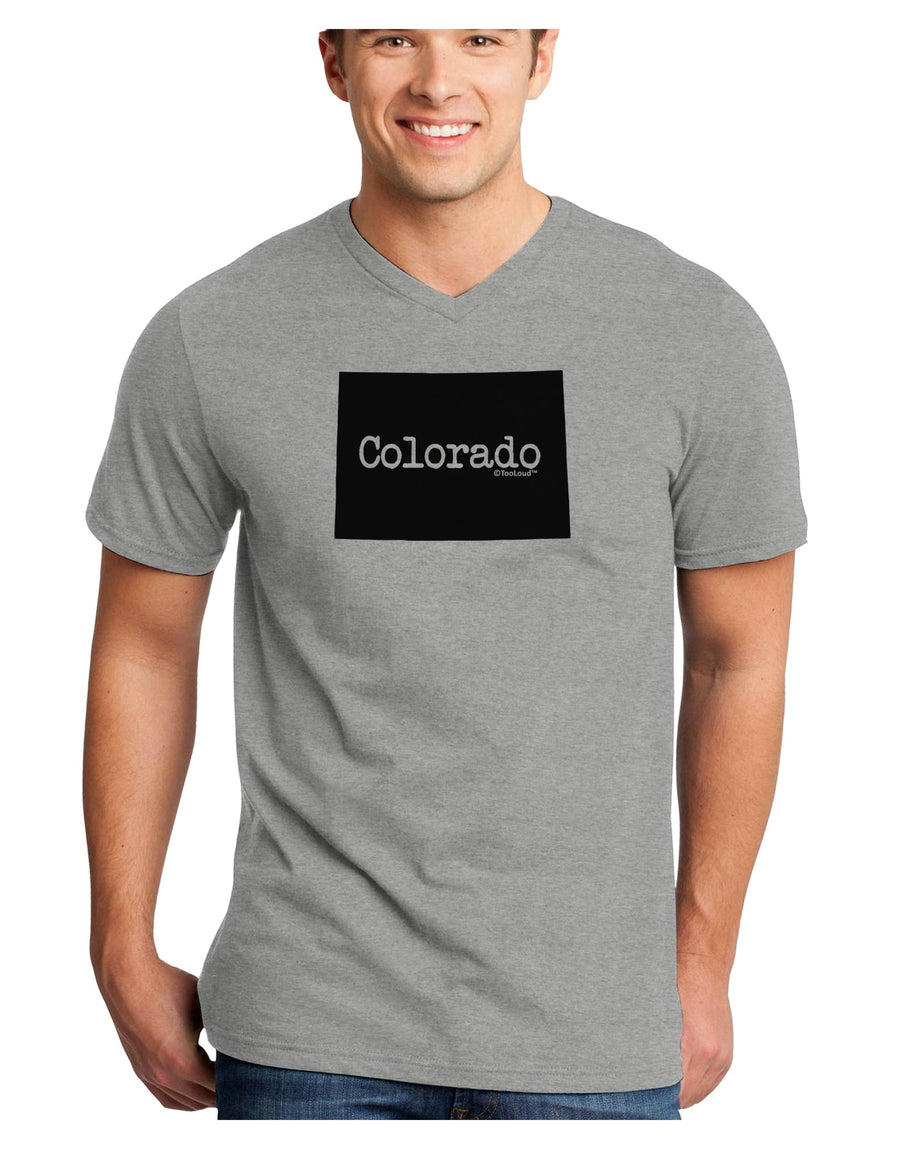 Colorado - United States Shape Adult V-Neck T-shirt by TooLoud-Mens V-Neck T-Shirt-TooLoud-White-Small-Davson Sales