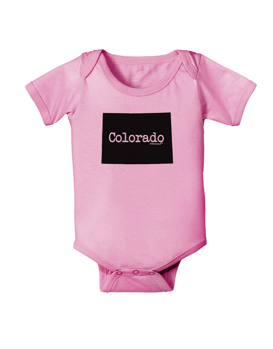 Colorado - United States Shape Baby Romper Bodysuit by TooLoud-Baby Romper-TooLoud-White-06-Months-Davson Sales