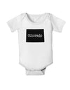 Colorado - United States Shape Baby Romper Bodysuit by TooLoud-Baby Romper-TooLoud-White-06-Months-Davson Sales