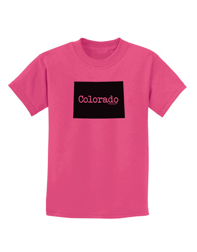 Colorado - United States Shape Childrens T-Shirt by TooLoud-Childrens T-Shirt-TooLoud-Sangria-X-Small-Davson Sales