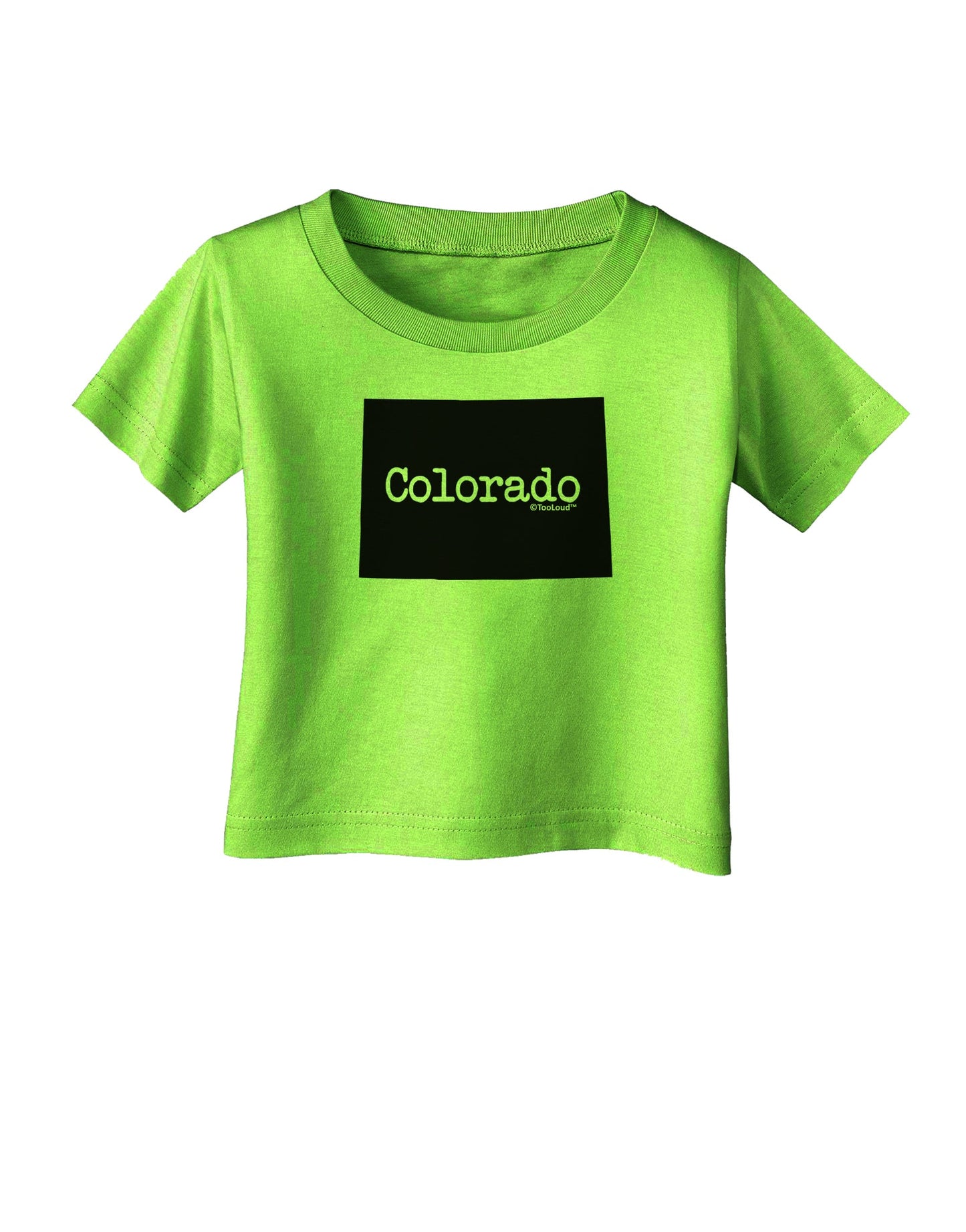 Colorado - United States Shape Infant T-Shirt by TooLoud-Infant T-Shirt-TooLoud-Lime-Green-06-Months-Davson Sales