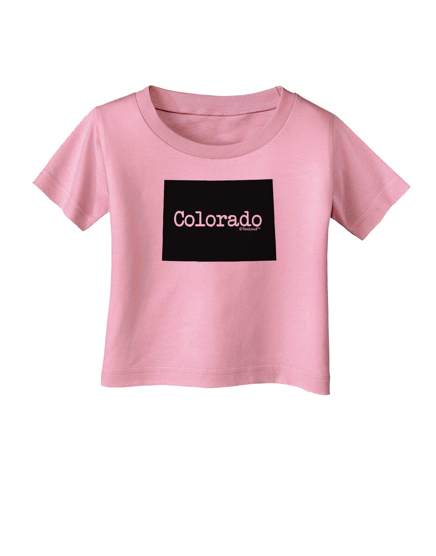 Colorado - United States Shape Infant T-Shirt by TooLoud-Infant T-Shirt-TooLoud-Candy-Pink-06-Months-Davson Sales