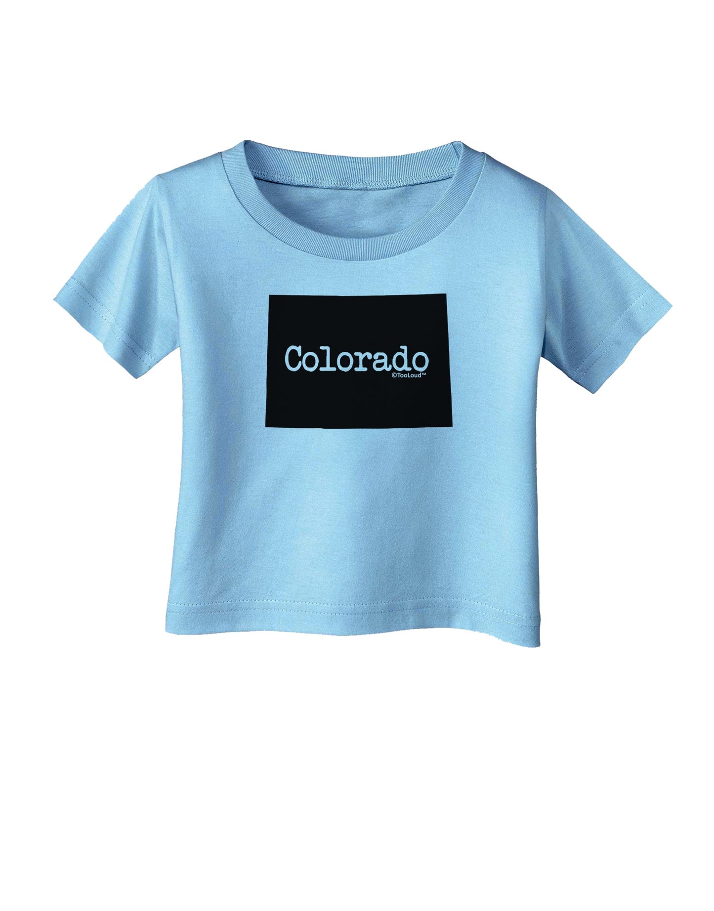 Colorado - United States Shape Infant T-Shirt by TooLoud-Infant T-Shirt-TooLoud-Aquatic-Blue-06-Months-Davson Sales