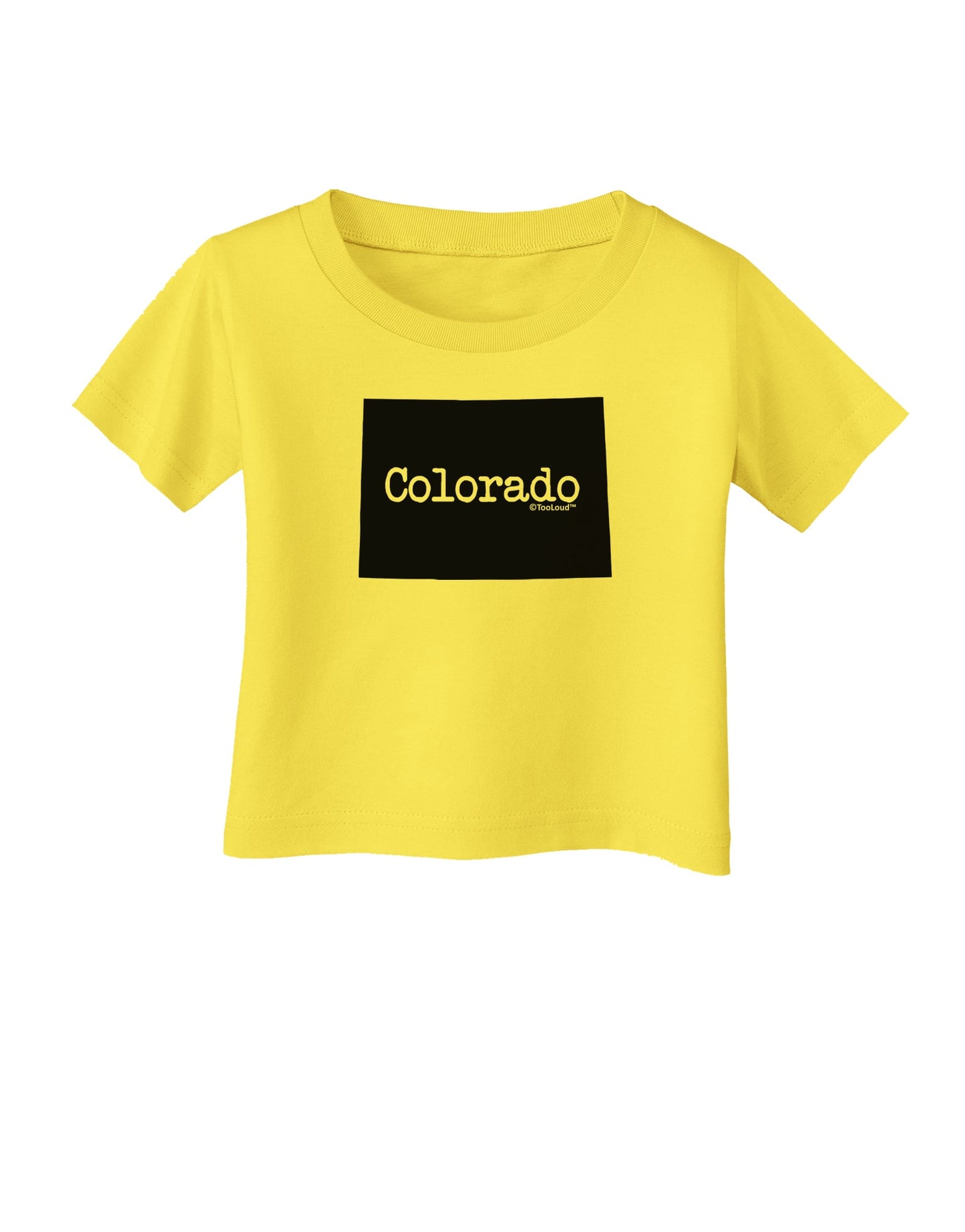 Colorado - United States Shape Infant T-Shirt by TooLoud-Infant T-Shirt-TooLoud-Yellow-06-Months-Davson Sales
