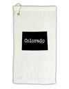 Colorado - United States Shape Micro Terry Gromet Golf Towel 11&#x22;x19-Golf Towel-TooLoud-White-Davson Sales