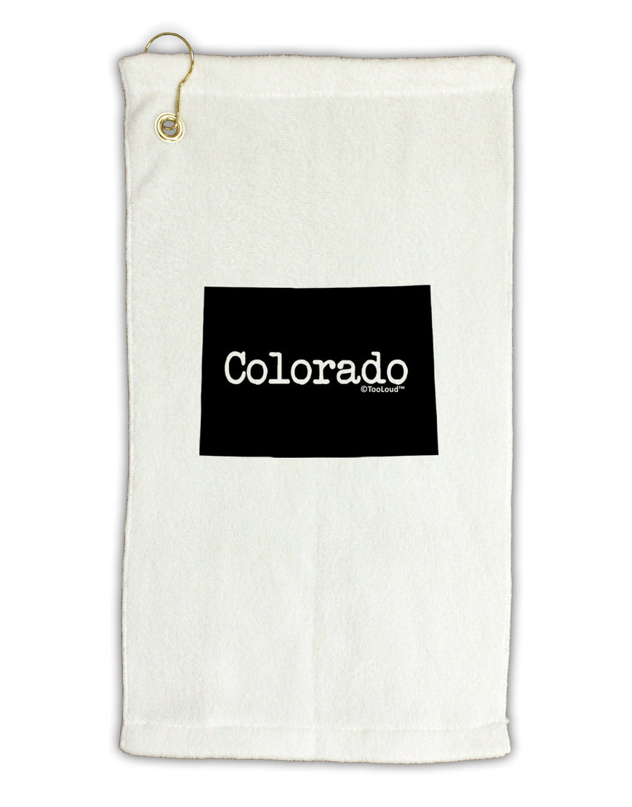 Colorado - United States Shape Micro Terry Gromet Golf Towel 11&#x22;x19-Golf Towel-TooLoud-White-Davson Sales