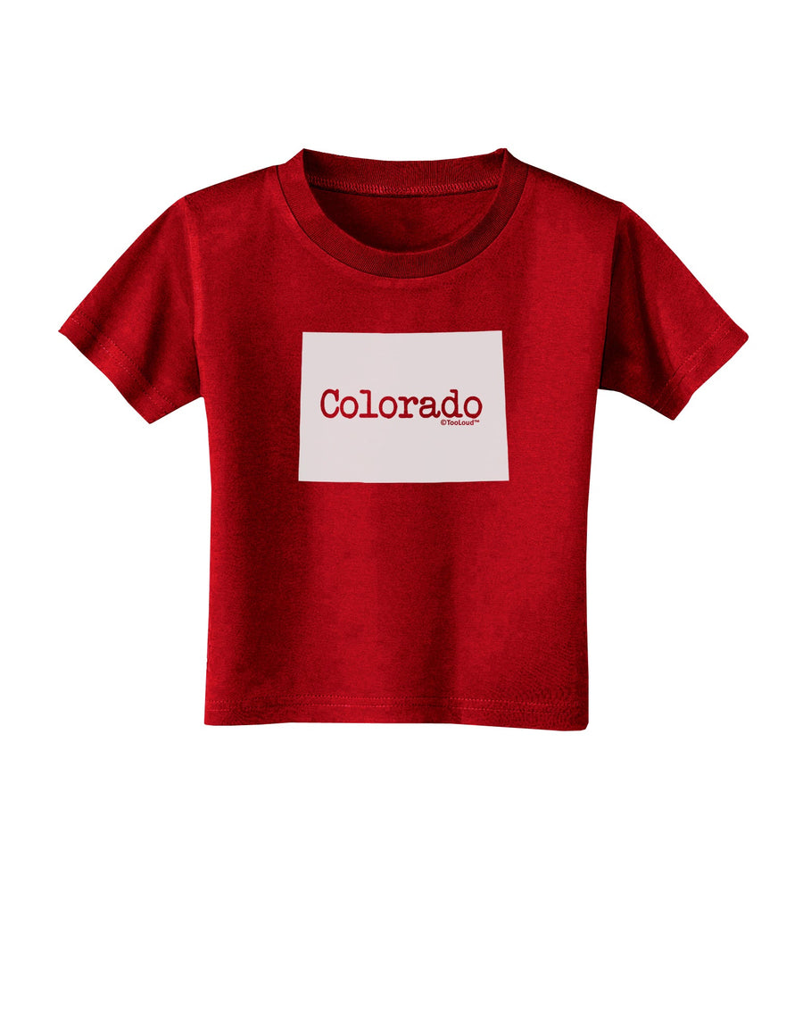 Colorado - United States Shape Toddler T-Shirt Dark by TooLoud-Toddler T-Shirt-TooLoud-Black-2T-Davson Sales