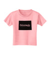 Colorado - United States Shape Toddler T-Shirt by TooLoud-Toddler T-Shirt-TooLoud-Candy-Pink-2T-Davson Sales