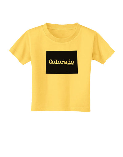 Colorado - United States Shape Toddler T-Shirt by TooLoud-Toddler T-Shirt-TooLoud-Yellow-2T-Davson Sales