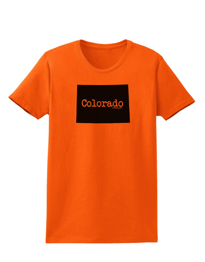 Colorado - United States Shape Womens T-Shirt by TooLoud-Womens T-Shirt-TooLoud-Orange-X-Small-Davson Sales