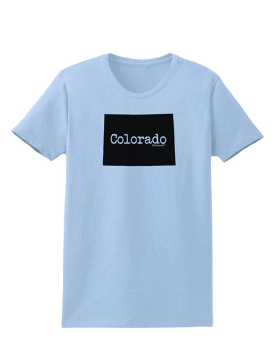 Colorado - United States Shape Womens T-Shirt by TooLoud-Womens T-Shirt-TooLoud-Light-Blue-X-Small-Davson Sales