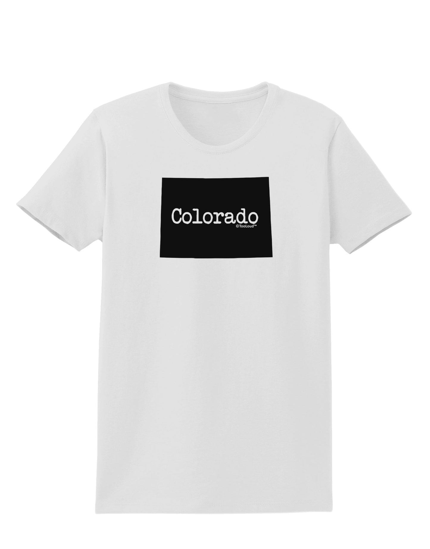 Colorado - United States Shape Womens T-Shirt by TooLoud-Womens T-Shirt-TooLoud-White-X-Small-Davson Sales