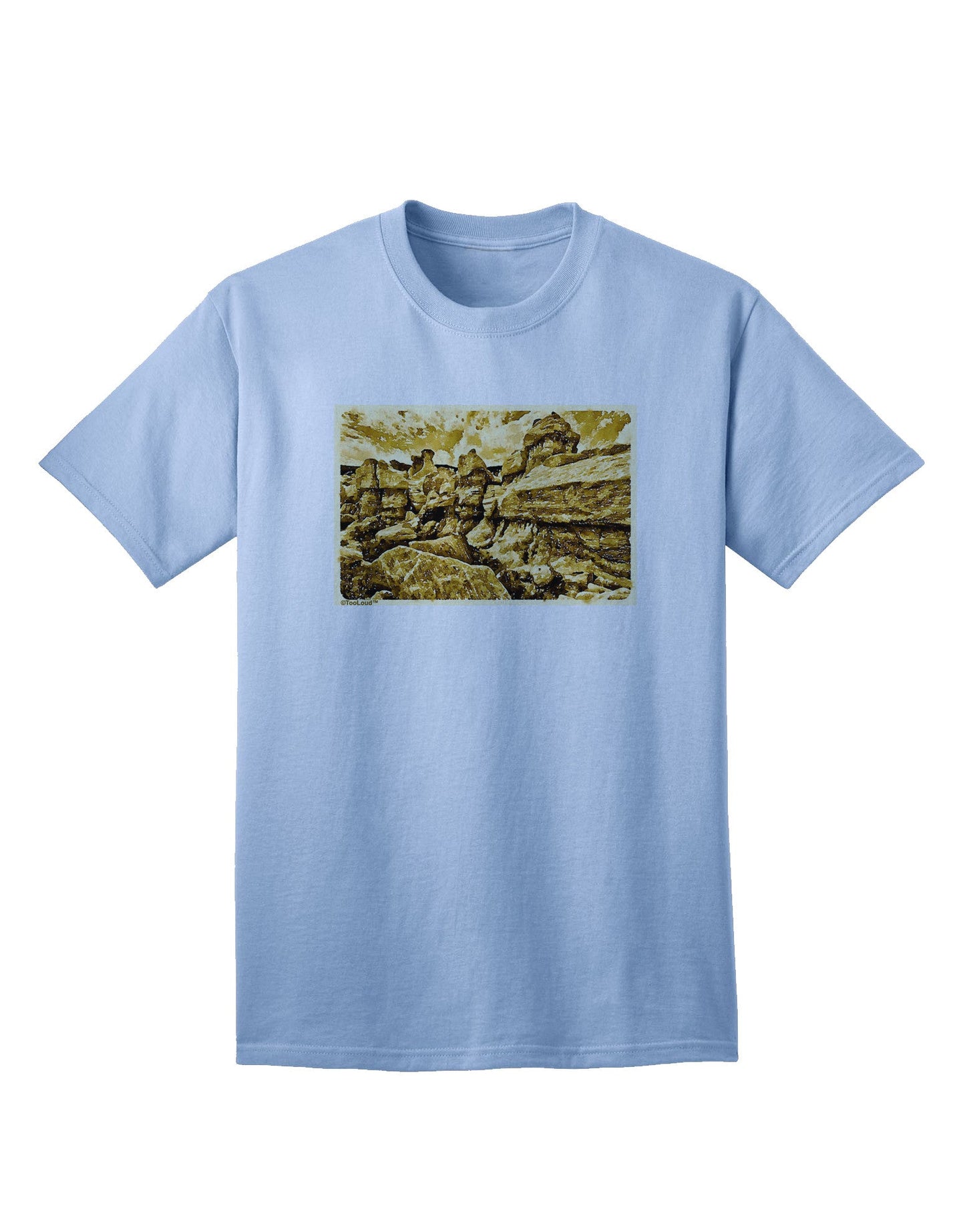 Colorado Watercolor Mountains - Premium Adult T-Shirt Collection-Mens T-shirts-TooLoud-Light-Blue-Small-Davson Sales