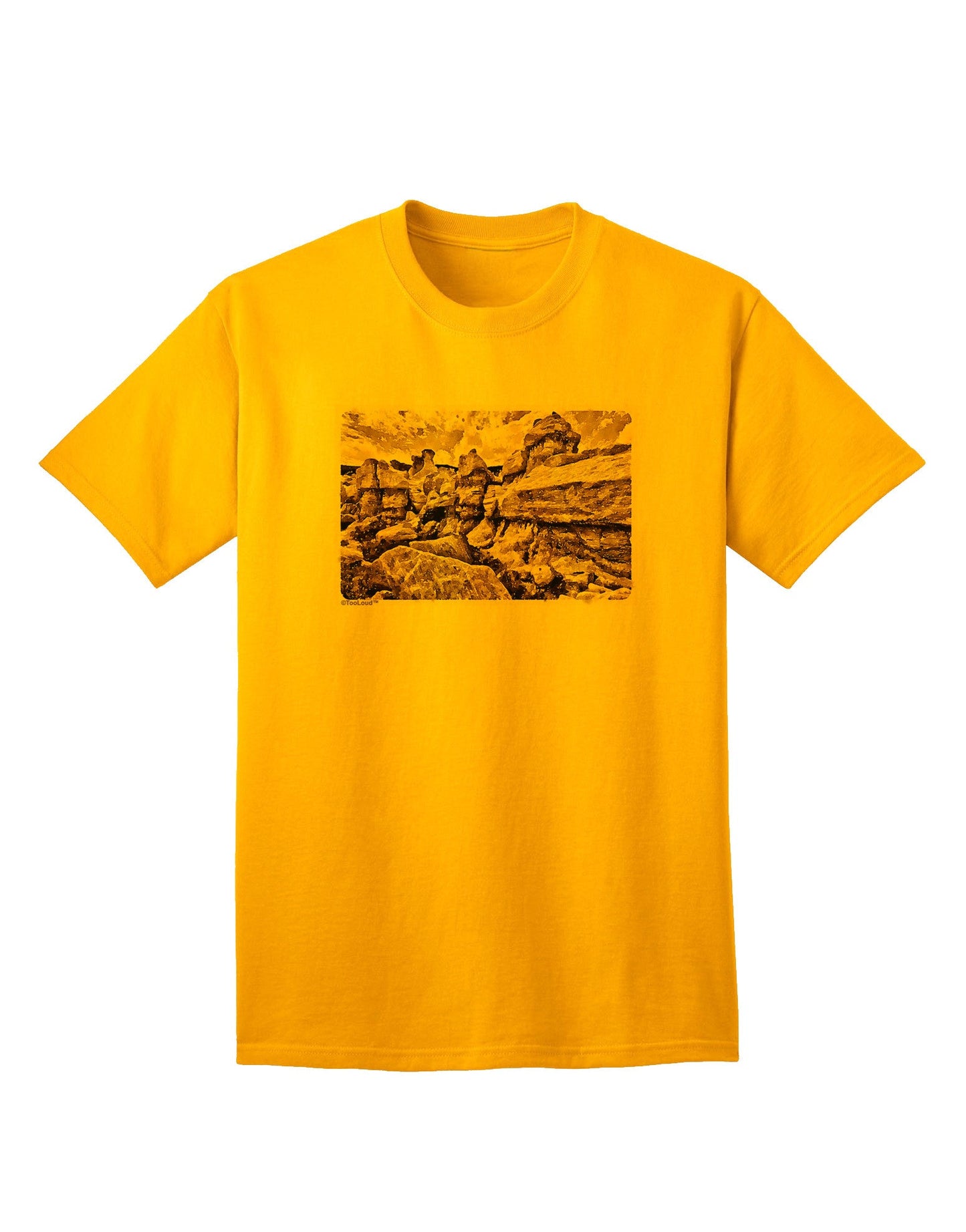 Colorado Watercolor Mountains - Premium Adult T-Shirt Collection-Mens T-shirts-TooLoud-Gold-Small-Davson Sales