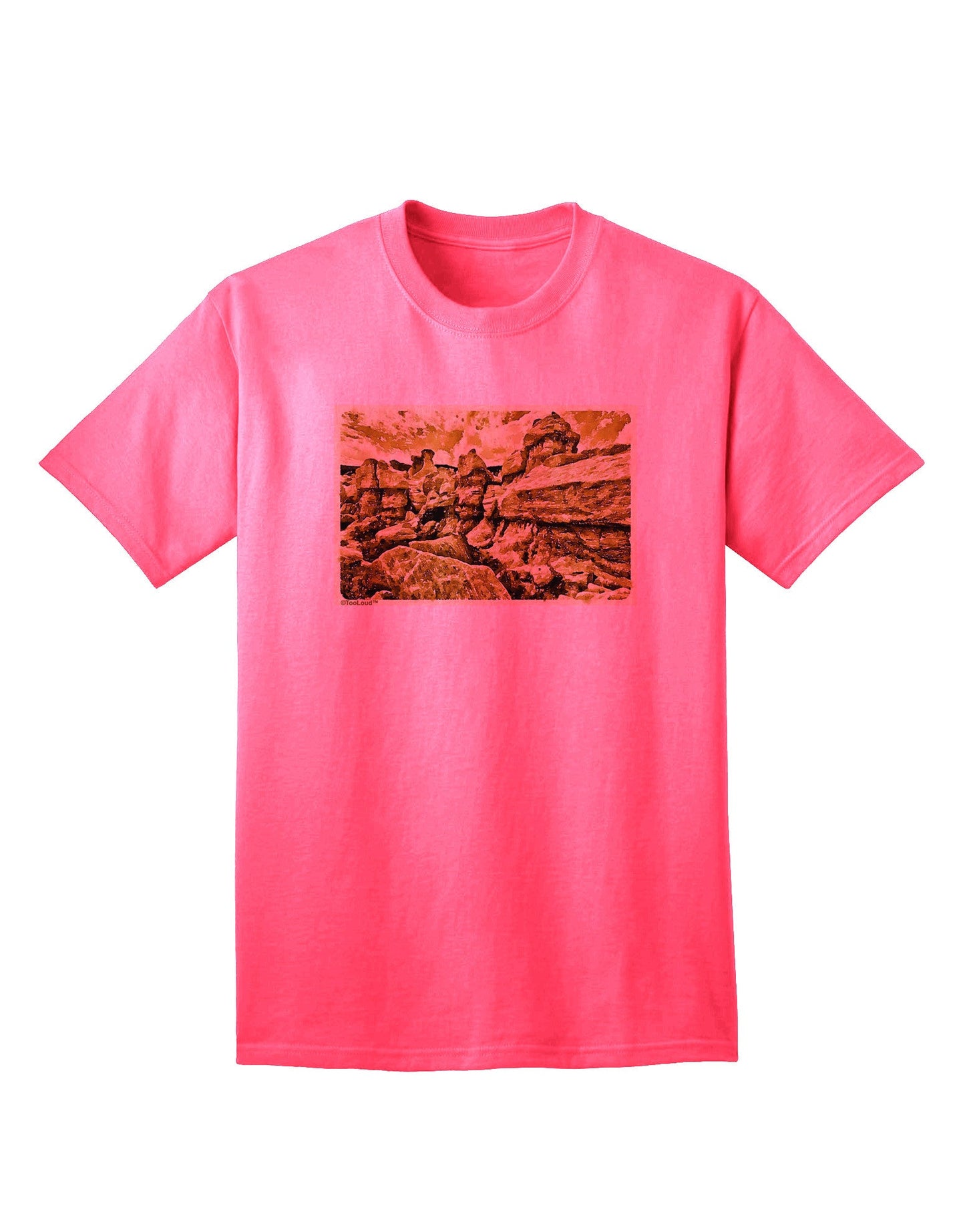 Colorado Watercolor Mountains - Premium Adult T-Shirt Collection-Mens T-shirts-TooLoud-Neon-Pink-Small-Davson Sales