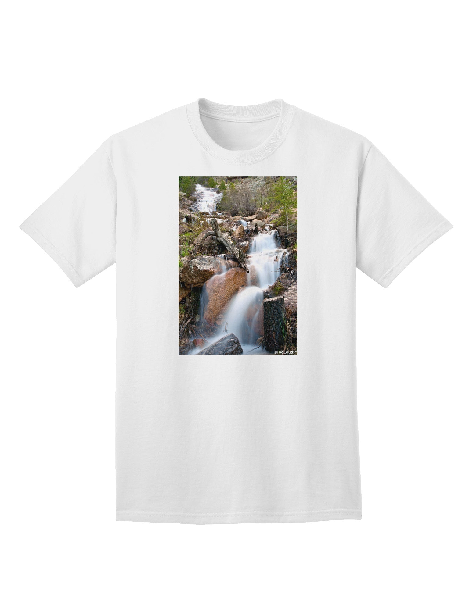 Colorado Waterfall Scene Adult T-Shirt-Mens T-Shirt-TooLoud-White-Small-Davson Sales