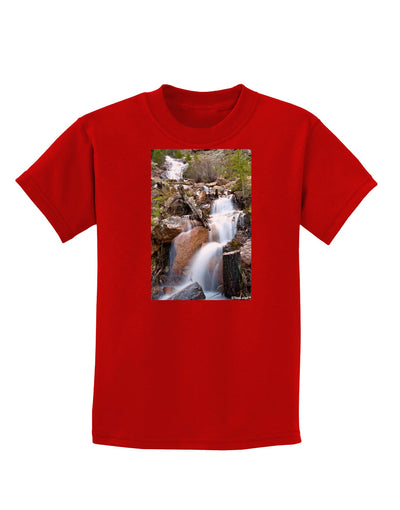 Colorado Waterfall Scene Childrens Dark T-Shirt-Childrens T-Shirt-TooLoud-Red-X-Small-Davson Sales