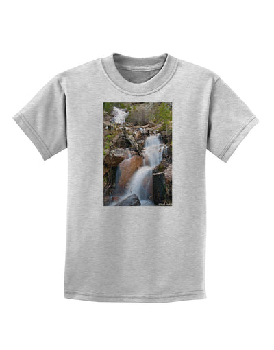 Colorado Waterfall Scene Childrens T-Shirt-Childrens T-Shirt-TooLoud-AshGray-X-Small-Davson Sales