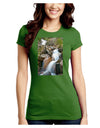 Colorado Waterfall Scene Juniors Crew Dark T-Shirt-T-Shirts Juniors Tops-TooLoud-Kiwi-Green-Juniors Fitted Small-Davson Sales