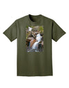 Colorado Waterfall Scene Text Adult Dark T-Shirt-Mens T-Shirt-TooLoud-Military-Green-Small-Davson Sales