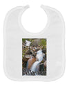 Colorado Waterfall Scene Text Baby Bib