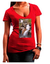 Colorado Waterfall Scene Text Juniors V-Neck Dark T-Shirt-Womens V-Neck T-Shirts-TooLoud-Red-Juniors Fitted Small-Davson Sales