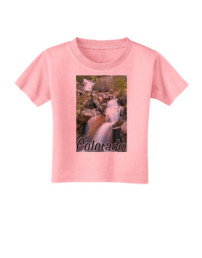 Colorado Waterfall Scene Text Toddler T-Shirt-Toddler T-Shirt-TooLoud-Candy-Pink-2T-Davson Sales