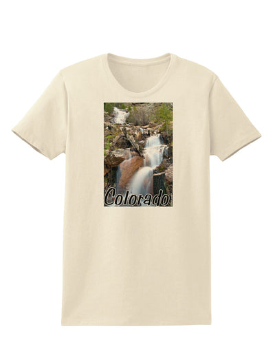 Colorado Waterfall Scene Text Womens T-Shirt-Womens T-Shirt-TooLoud-Natural-X-Small-Davson Sales