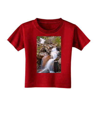 Colorado Waterfall Scene Toddler T-Shirt Dark-Toddler T-Shirt-TooLoud-Red-2T-Davson Sales