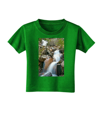 Colorado Waterfall Scene Toddler T-Shirt Dark-Toddler T-Shirt-TooLoud-Clover-Green-2T-Davson Sales