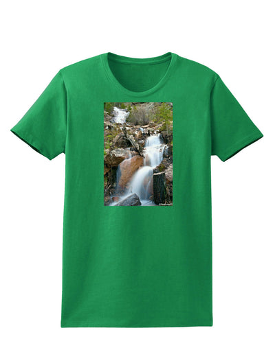 Colorado Waterfall Scene Womens Dark T-Shirt-TooLoud-Kelly-Green-X-Small-Davson Sales