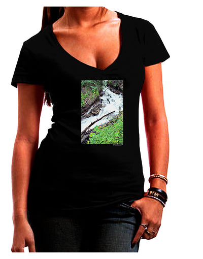 Colorado White River Juniors V-Neck Dark T-Shirt-Womens V-Neck T-Shirts-TooLoud-Black-Juniors Fitted Small-Davson Sales