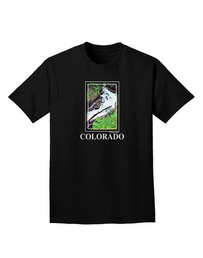 Colorado White River Text Adult Dark T-Shirt-Mens T-Shirt-TooLoud-Black-Small-Davson Sales