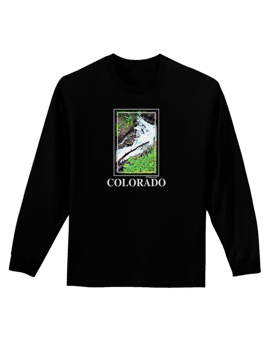 Colorado White River Text Adult Long Sleeve Dark T-Shirt-TooLoud-Black-Small-Davson Sales