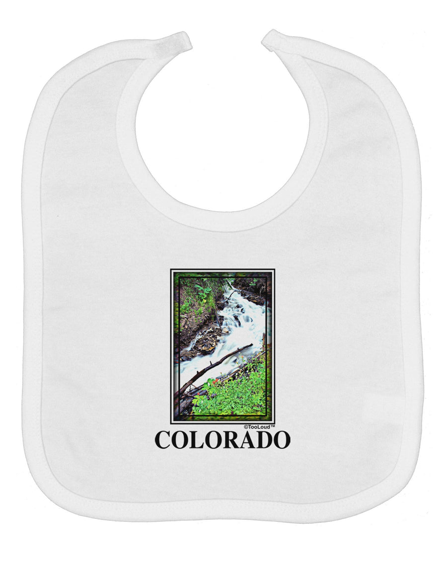 Colorado White River Text Baby Bib