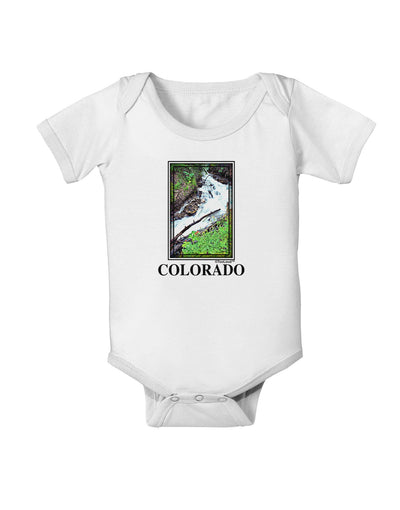 Colorado White River Text Baby Romper Bodysuit-Baby Romper-TooLoud-White-06-Months-Davson Sales