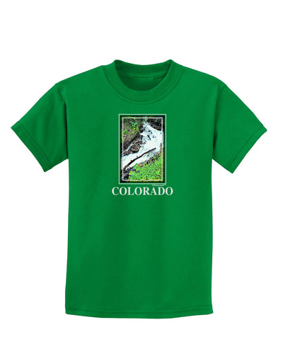 Colorado White River Text Childrens Dark T-Shirt-Childrens T-Shirt-TooLoud-Kelly-Green-X-Small-Davson Sales