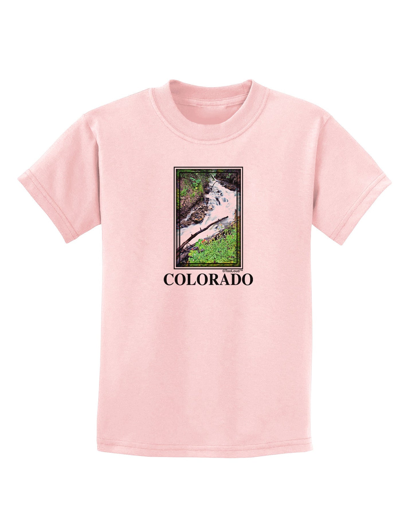 Colorado White River Text Childrens T-Shirt-Childrens T-Shirt-TooLoud-PalePink-X-Small-Davson Sales