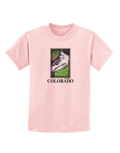 Colorado White River Text Childrens T-Shirt-Childrens T-Shirt-TooLoud-PalePink-X-Small-Davson Sales