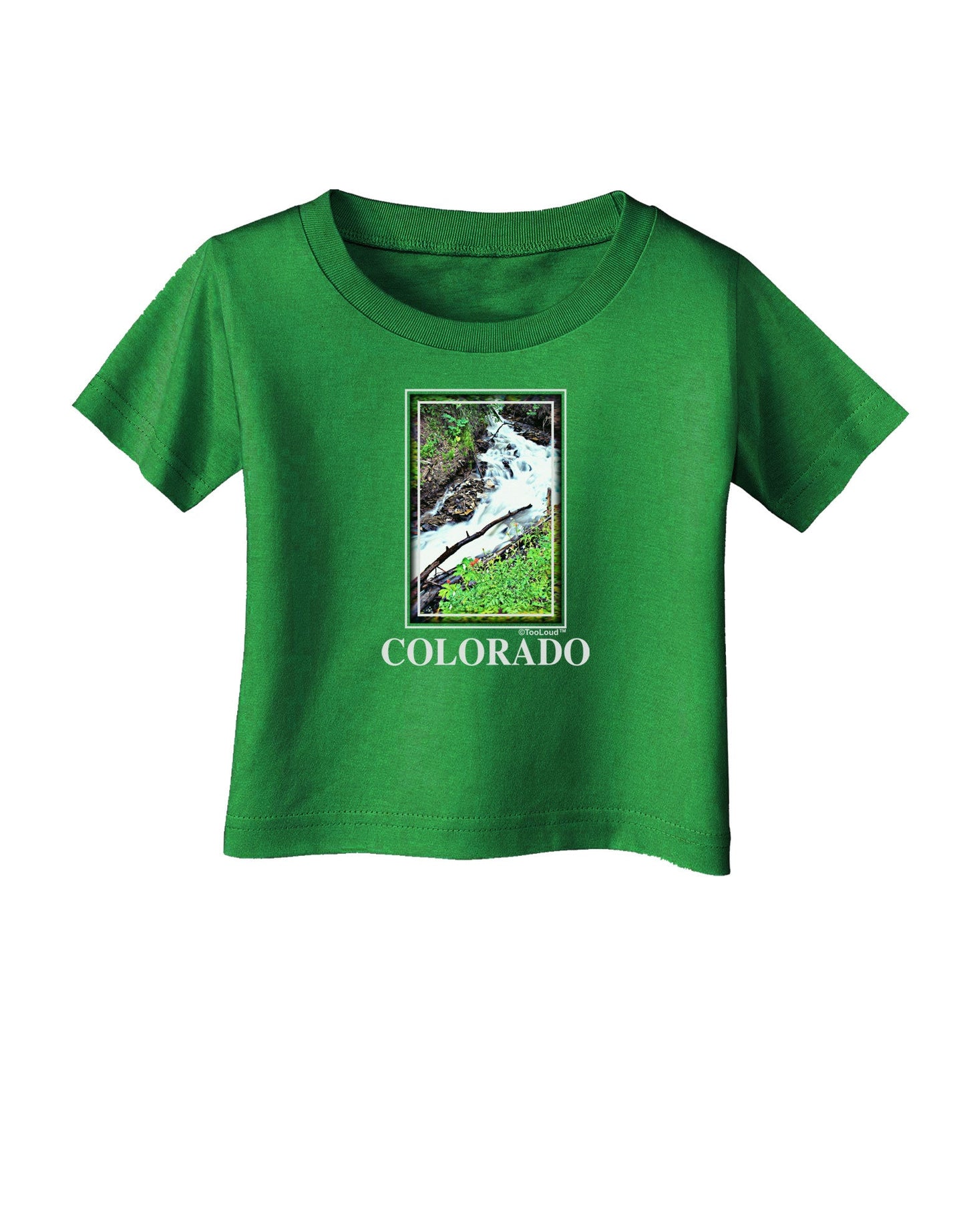 Colorado White River Text Infant T-Shirt Dark-Infant T-Shirt-TooLoud-Clover-Green-06-Months-Davson Sales